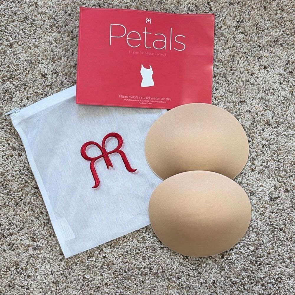 Ruby Ribbon Petals – Nude Bra Inserts – 1 Pair – With‎ Storage Pouch